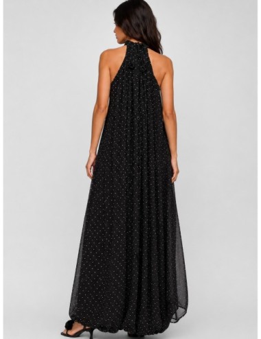 Vestido negro Rotate Chiffon Ballon con volumen