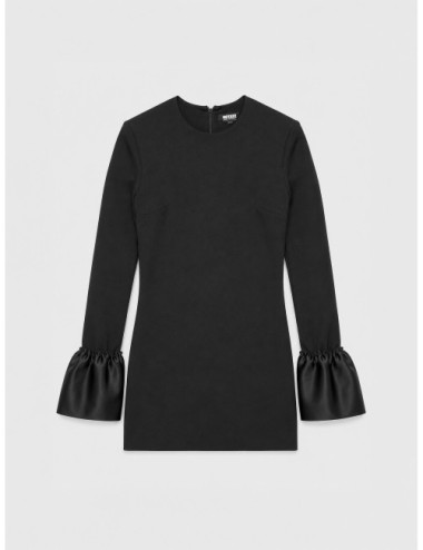 Vestido negro Rotate Frill con detalle de volante