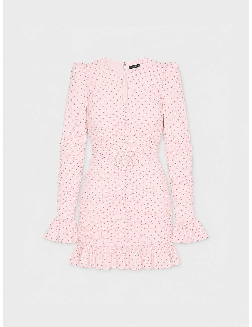 Vestido rosa Rotate Ruched con fruncido