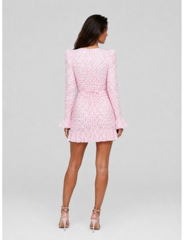 Vestido rosa Rotate Ruched con fruncido