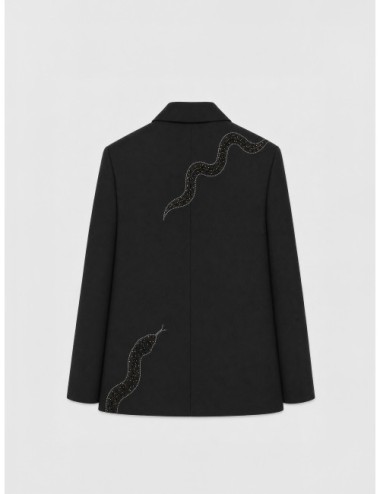 Sobrecamisa negra Zadig Voltaire Strass Snake con brillo