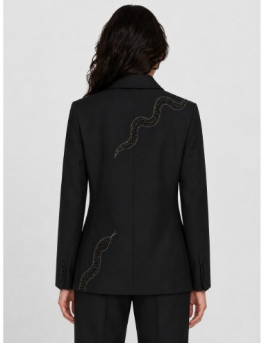 Sobrecamisa negra Zadig Voltaire Strass Snake con brillo