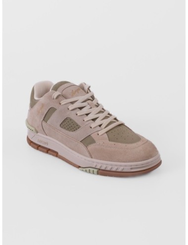 sneakers beige claro y caqui Axel Arigato Area Lo con paneles y suela de goma moldeada vista lateral