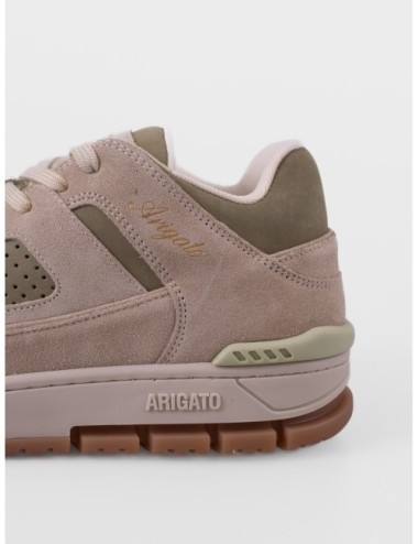 sneakers beige claro y caqui Axel Arigato Area Lo con paneles y suela de goma moldeada vista trasera