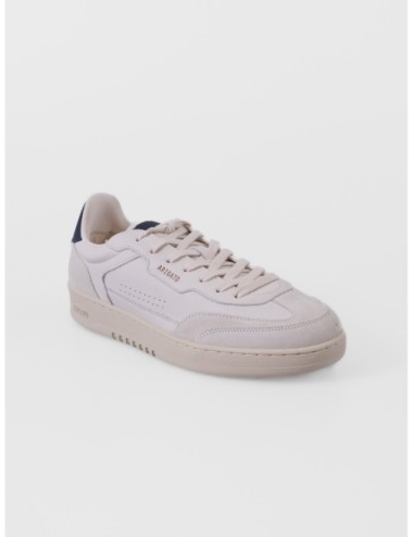 sneakers beige claro y azul oscuro Axel Arigato Dice T-Toe con puntera en T y paneles contrastados vista lateral