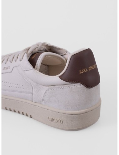 sneakers beige claro y marrón Axel Arigato Dice T-Toe con puntera en T y paneles contrastados vista trasera