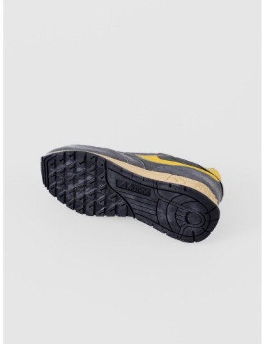 sneakers verde profundo y amarillo Autry Reelwind Low Man con paneles runner y suela de agarre detalle de cierre y paneles