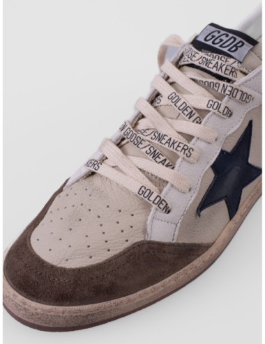 zapatillas Ball Star Golden Goose gris y azul detalle de suela