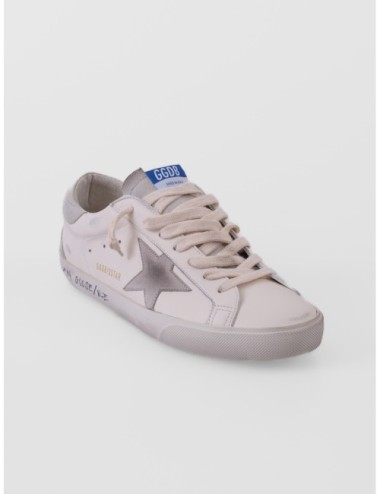 zapatillas Super Star Golden Goose blanco y gris vista lateral interior