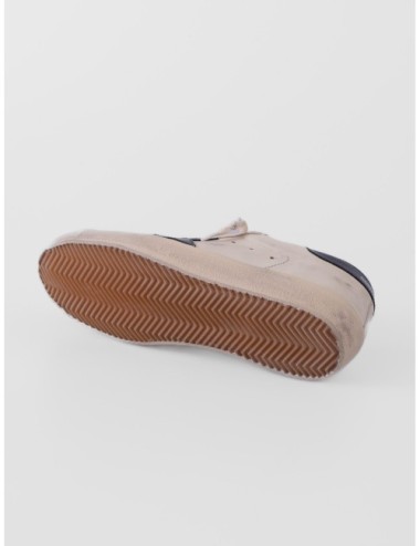 zapatillas Super Star Golden Goose beige y azul marino vista superior