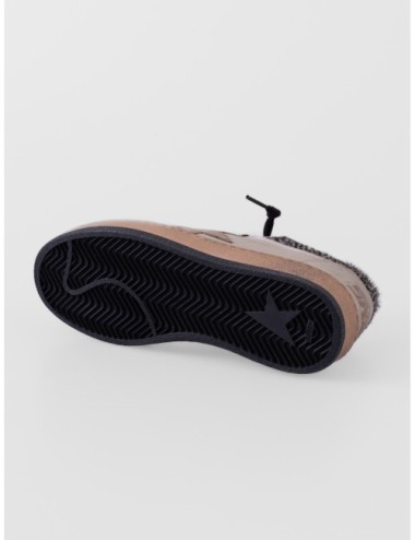 zapatillas Ball Star Golden Goose crema y negro vista superior