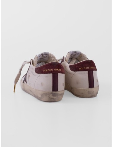 zapatillas Super Star Golden Goose crema y burdeos vista posterior