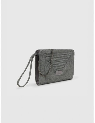 bolso BALI Castañer plomo detalle de acabado