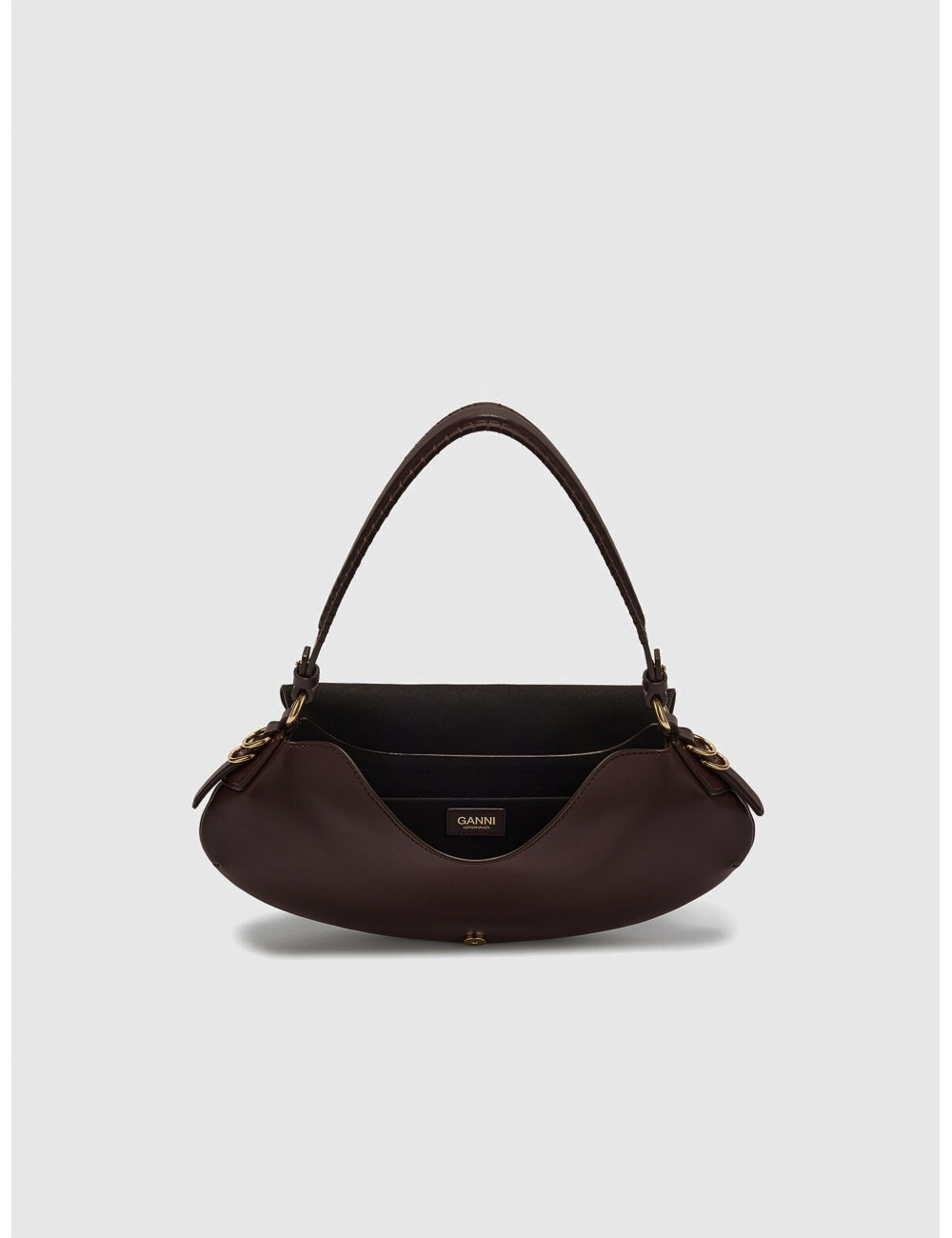 bolso BKAT Ganni marrón vista principal