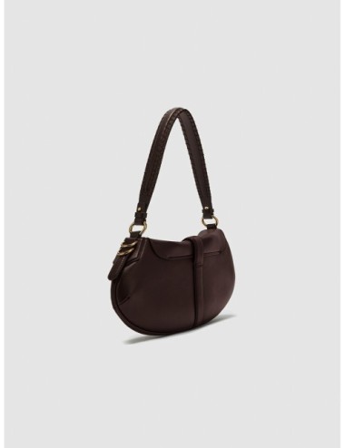 bolso BKAT Ganni marrón detalle de acabado