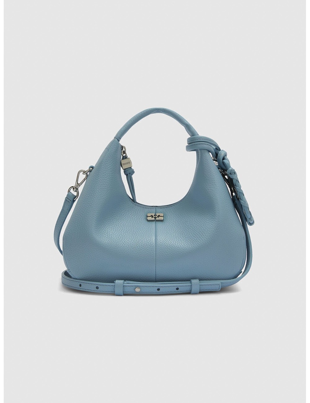 bolso MINI HOBO Ganni azul claro vista principal