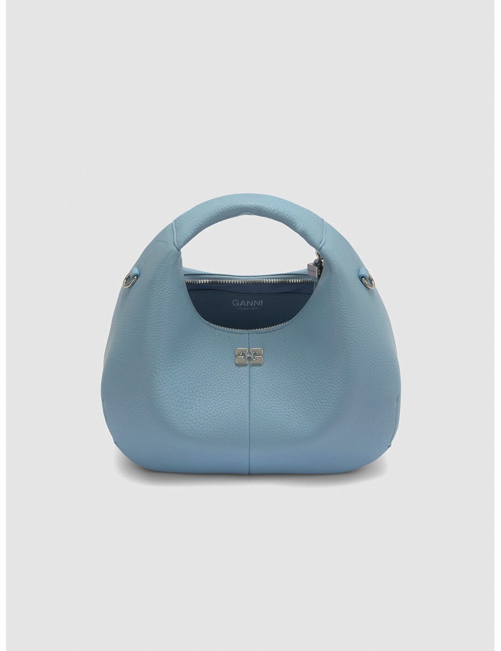 bolso MINI HOBO Ganni azul claro vista principal