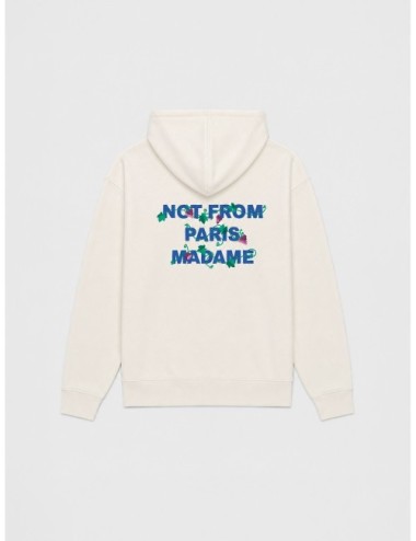 sudadera Vine Embroided DRÔLE DE MONSIEUR blanco roto vista trasera