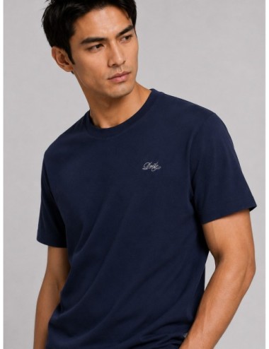 camiseta Belissima DRÔLE DE MONSIEUR azul marino detalle frontal