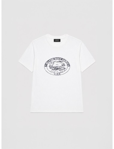 camiseta Post Card A.P.C. blanco vista principal