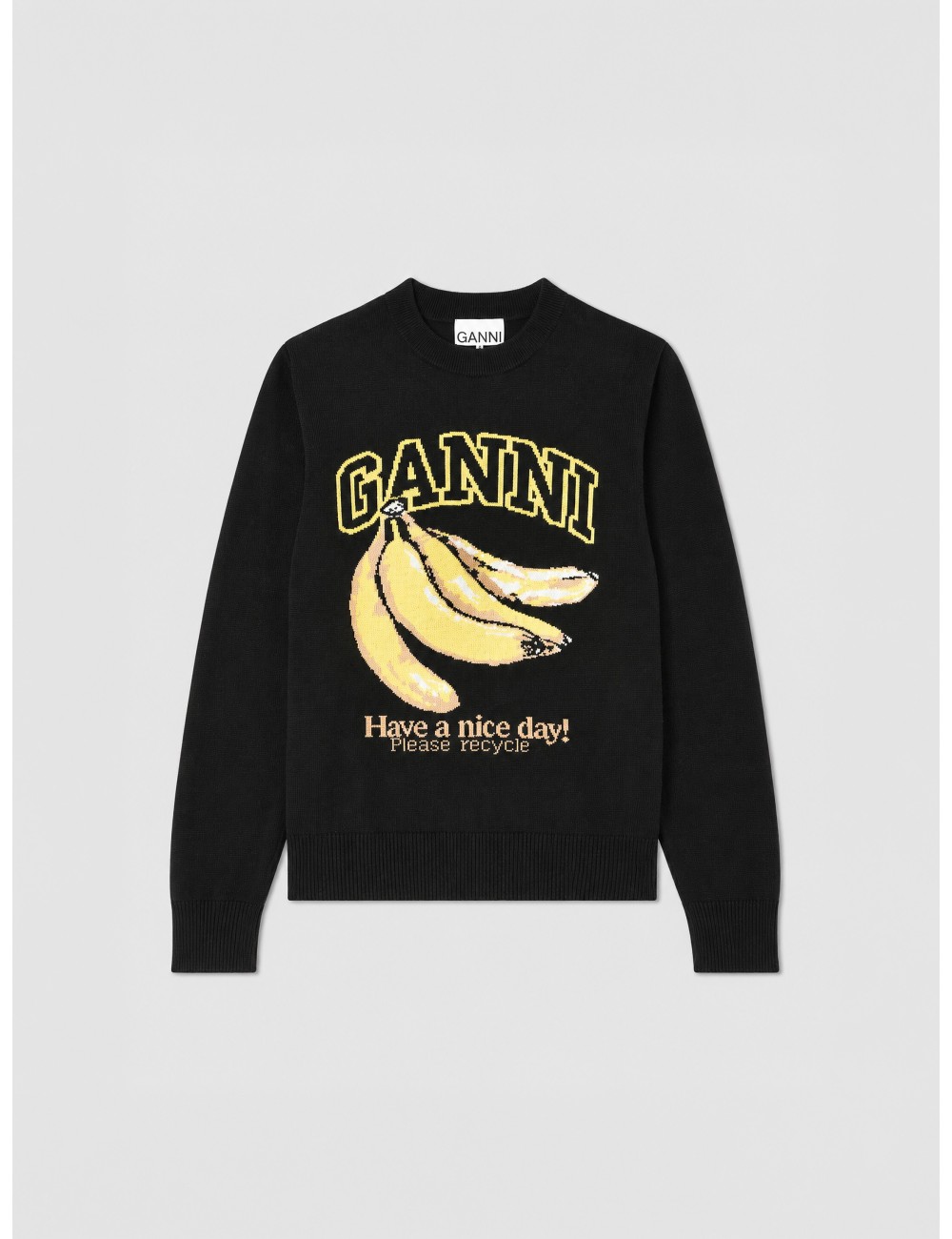 jersey Jumper With Banana GANNI negro vista principal