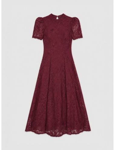 vestido Flower Mesh ROTATE marrón chocolate vista principal
