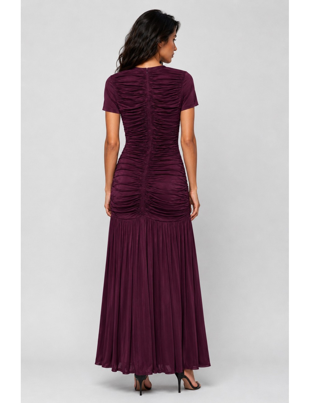 vestido Bordeaux ROTATE burdeos vista principal