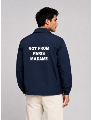 sobrecamisa La Veste Slogan DRÔLE DE MONSIEUR azul marino vista lateral
