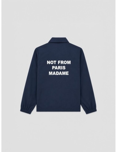 sobrecamisa La Veste Slogan DRÔLE DE MONSIEUR azul marino vista trasera