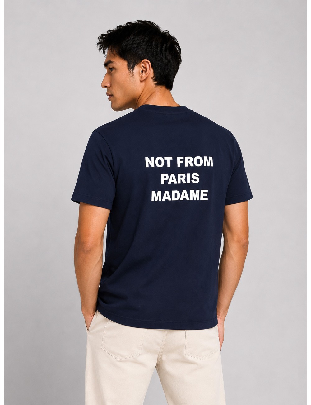 camiseta Le Tshirt Slogan DRÔLE DE MONSIEUR azul marino vista principal