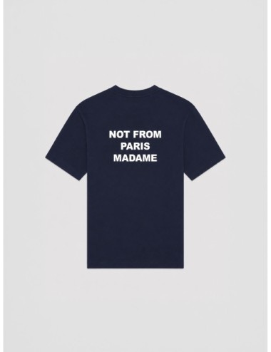 camiseta Le Tshirt Slogan DRÔLE DE MONSIEUR azul marino vista trasera