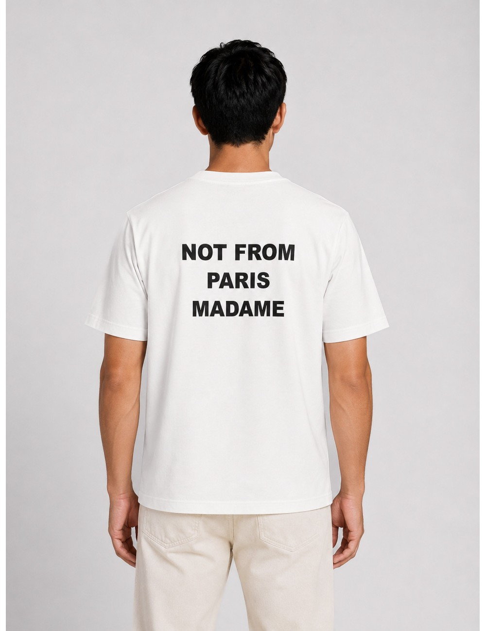 camiseta Le Tshirt Slogan DRÔLE DE MONSIEUR blanco vista principal