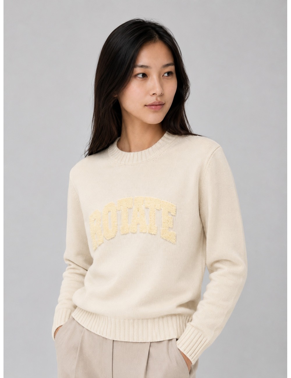 jersey CREWNECK ROTATE crudo vista frontal