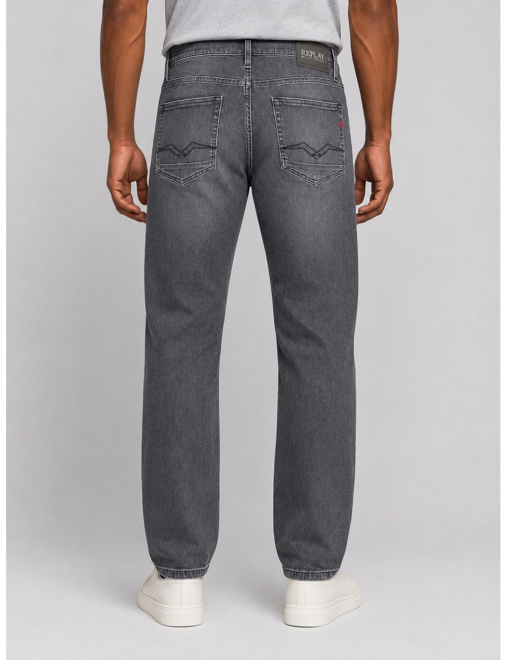 pantalón AIDEN REPLAY gris oscuro vista frontal
