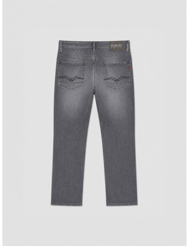 pantalón AIDEN REPLAY gris oscuro detalle visible