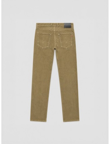 pantalón GROVER REPLAY marrón barro detalle visible
