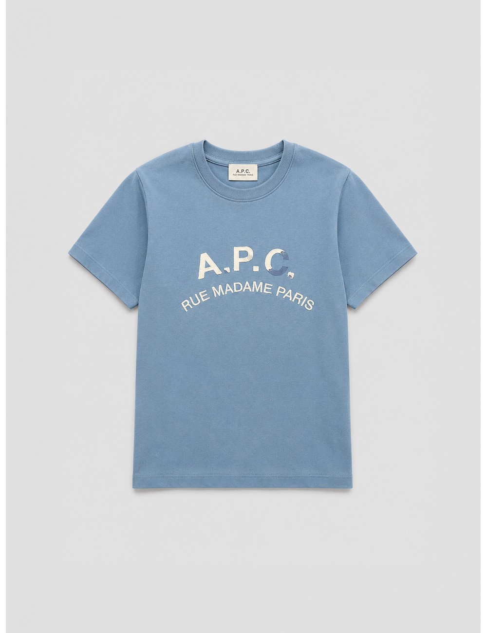 camiseta Vintage GOTS A.P.C. azul claro vista frontal