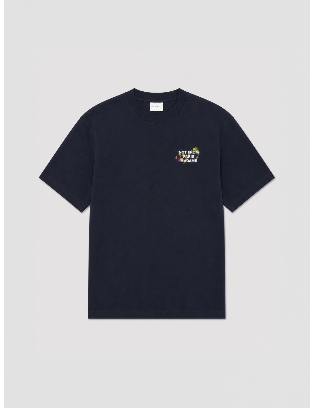 camiseta Vines Embroidered Drôle de Monsieur azul marino vista frontal