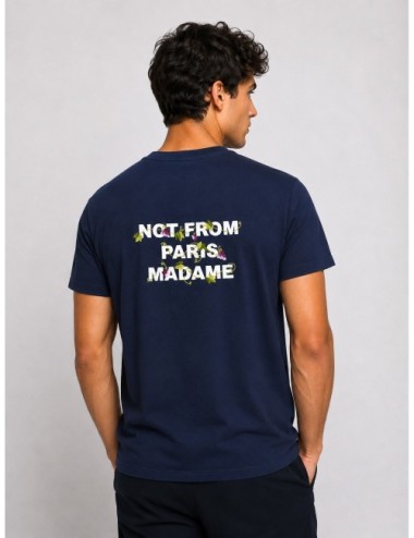 camiseta Vines Embroidered Drôle de Monsieur azul marino vista secundaria
