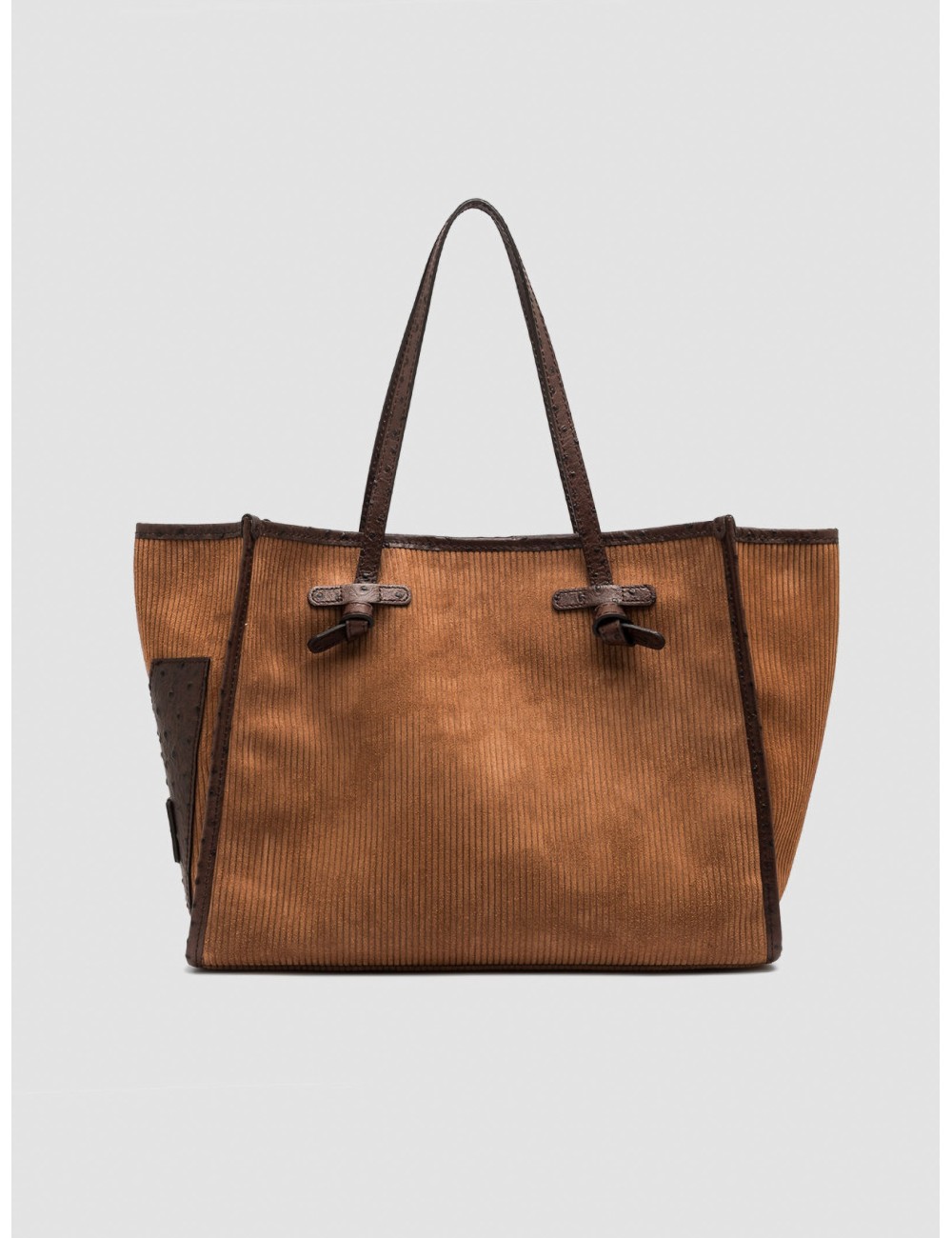Bolso Marcella de Gianni Chiarini en coñac vista frontal