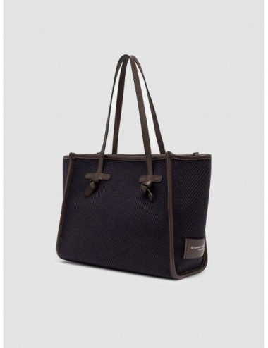Bolso Marcella de Gianni Chiarini en azul marino vista en tres cuartos