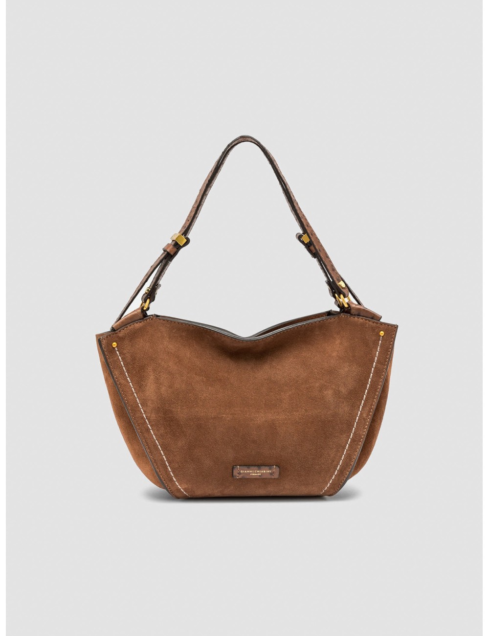 Bolso Bloom de Gianni Chiarini en coñac vista frontal