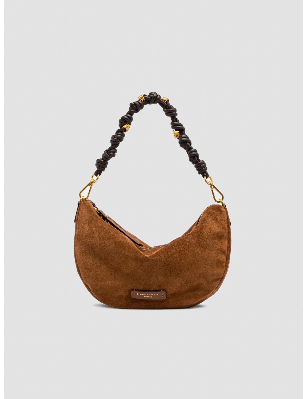 Bolso Cleo de Gianni Chiarini en coñac vista frontal