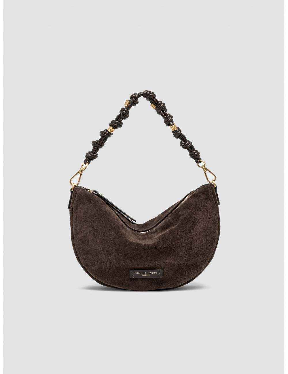 Bolso Cleo de Gianni Chiarini en moka vista frontal