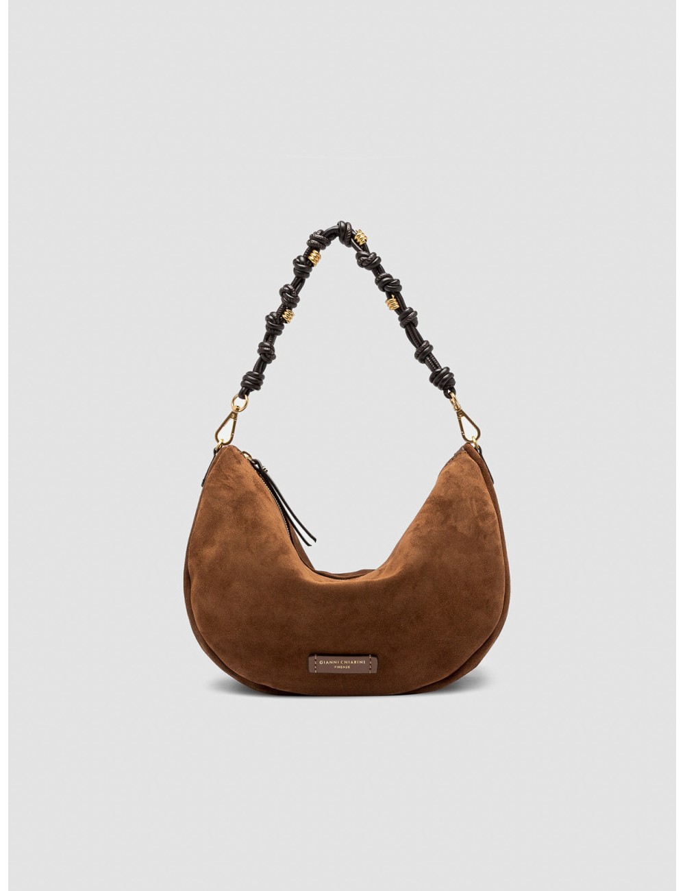 Bolso Cleo de Gianni Chiarini en coñac vista frontal