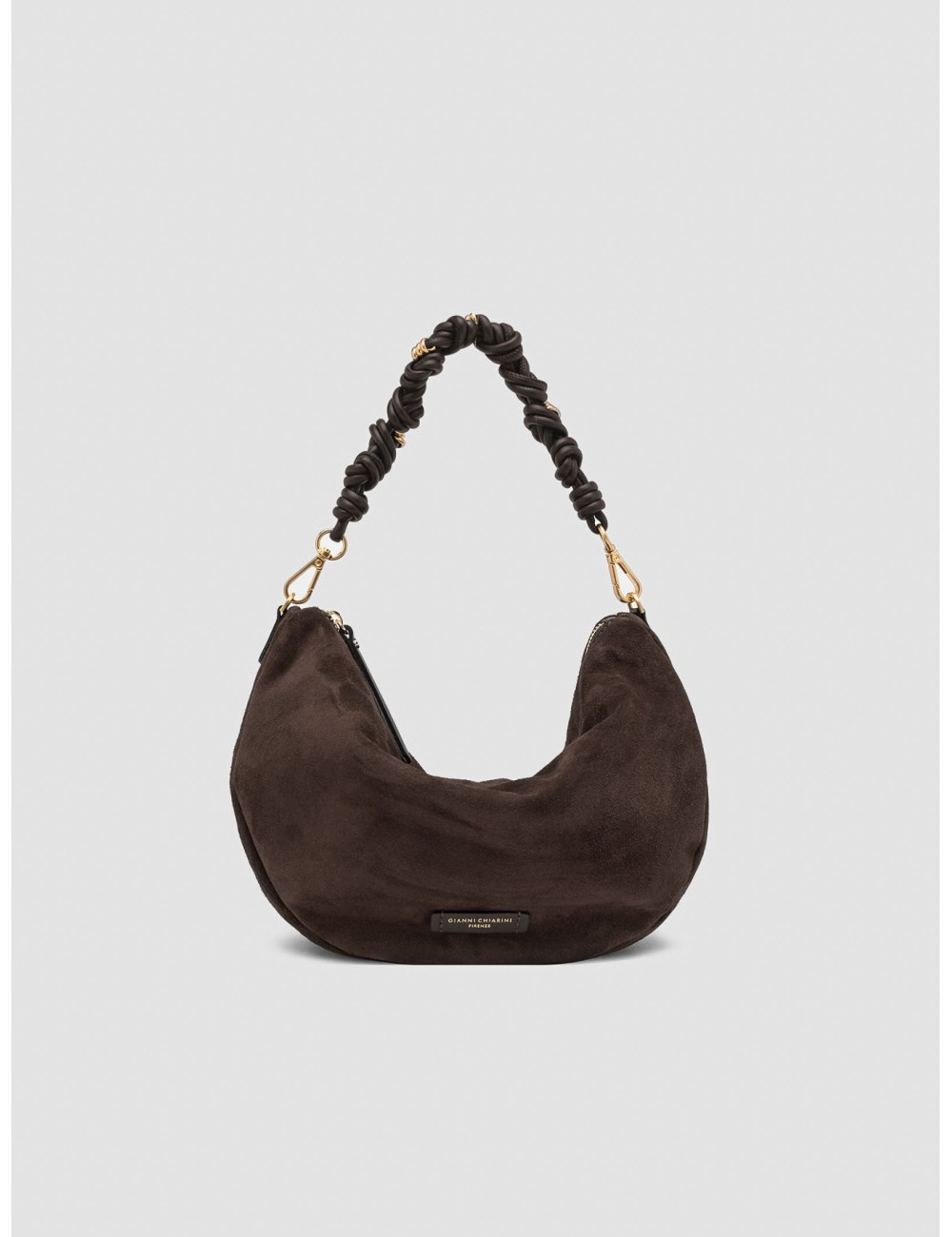 Bolso Cleo de Gianni Chiarini en moka vista frontal