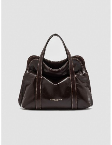 Bolso Marghe de Gianni Chiarini en marrón espresso vista frontal