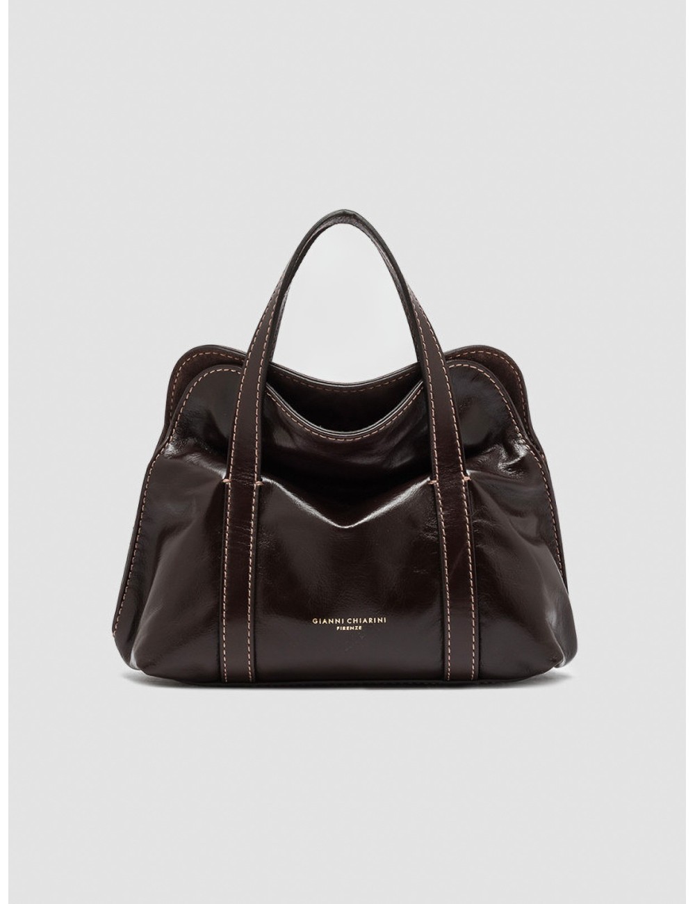 Bolso Marghe de Gianni Chiarini en marrón espresso vista frontal