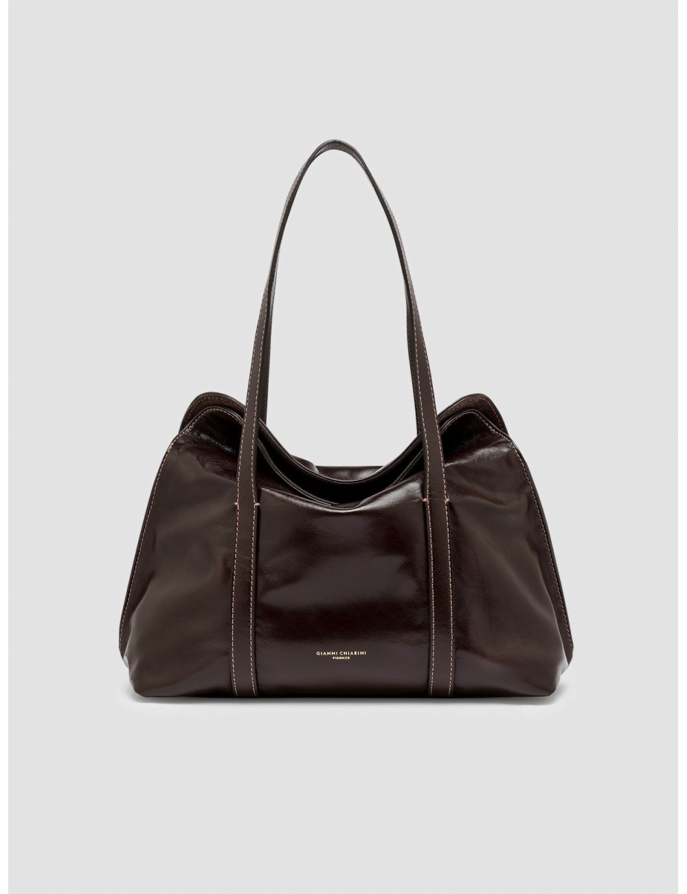 Bolso Marghe de Gianni Chiarini en marrón espresso vista frontal