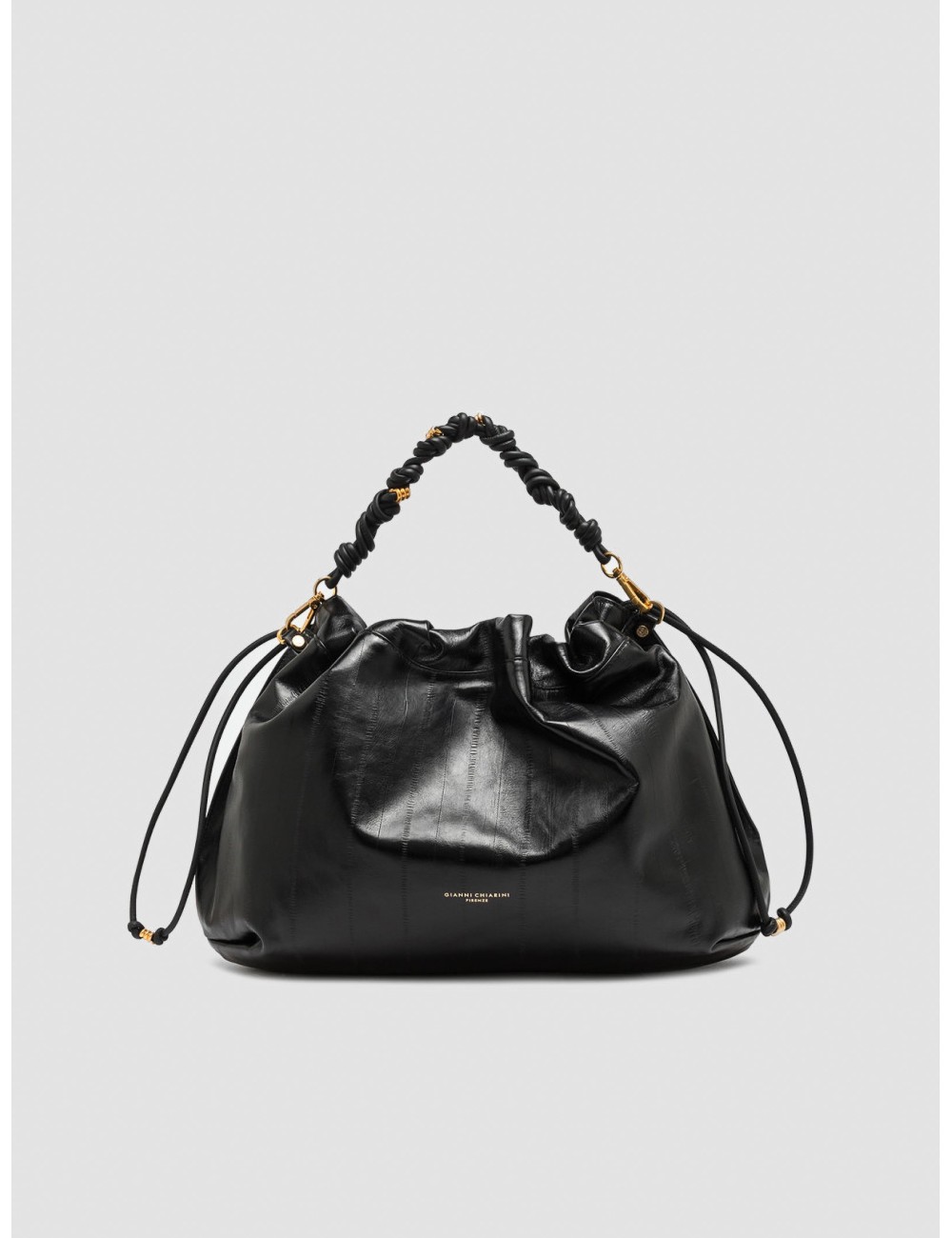 Bolso Morgana de Gianni Chiarini en negro vista frontal